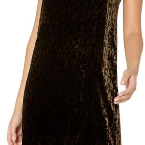 Leopard Print Velvet Slip Dress